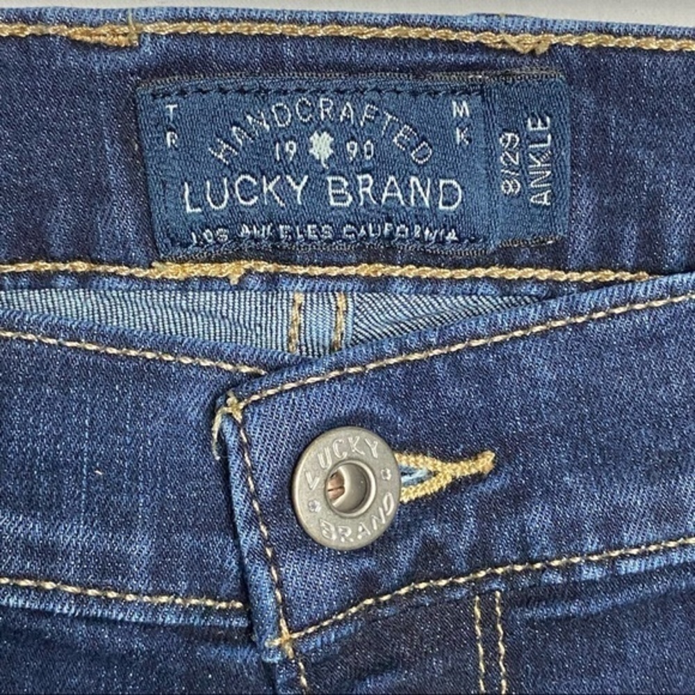 LUCKY BRAND Dark Blue Super Skinny Ankle Jeans - Picture 3 of 9
